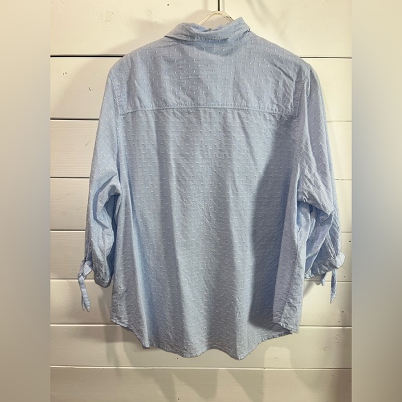 DC JEANS – Blue Striped Button-Up Shirt – Size 1X - Picture 6 of 9